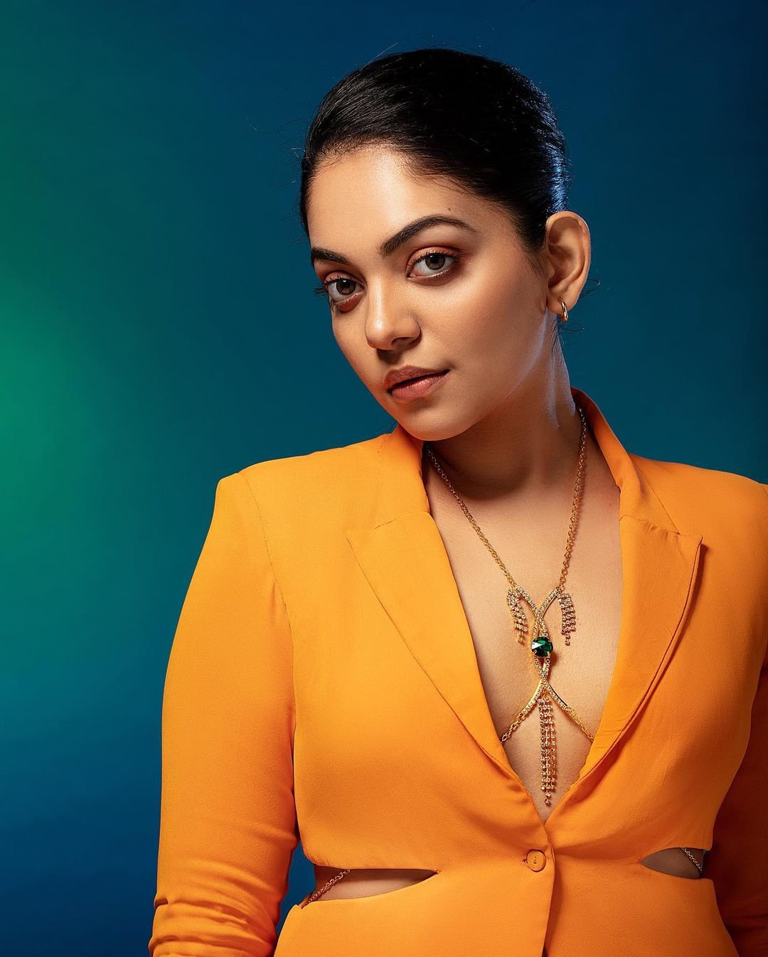 Ahaana-Krishna-Photos-In-Orange-Dress-1