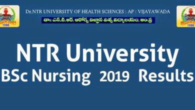 NTR University BSc Nursing 2019 Results