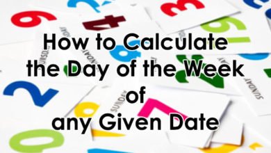 How to Calculate the Day of the week of any Given Date