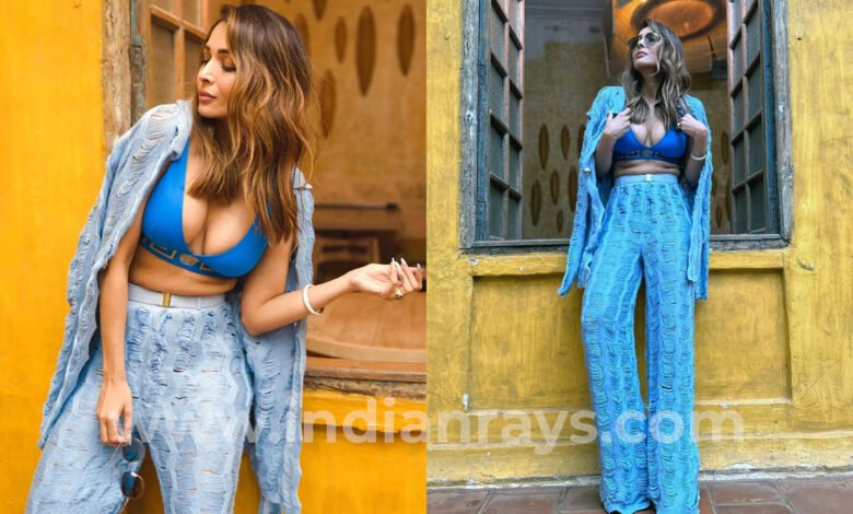 Malaika Arora in Blue Jacket