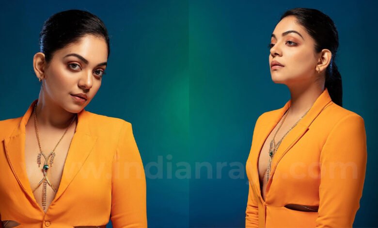 Ahaana Krishna Photos In Orange Dress