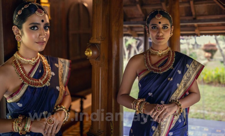 Priya Prakash Varrier Photos in Saree